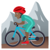 🚵🏾‍♂️ man mountain biking: medium-dark skin tone display on JoyPixels